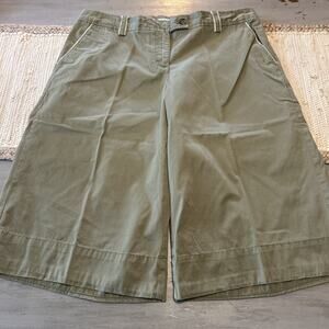 NWT Tommy Hilfiger Green White Trim Cropped Gaucho Pants Women’s Sz 16 Y2K 2005